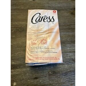 Caress Daily Silk Beauty 6 Bar Soap 4.25 oz White Peach Orange Blossom Vintage